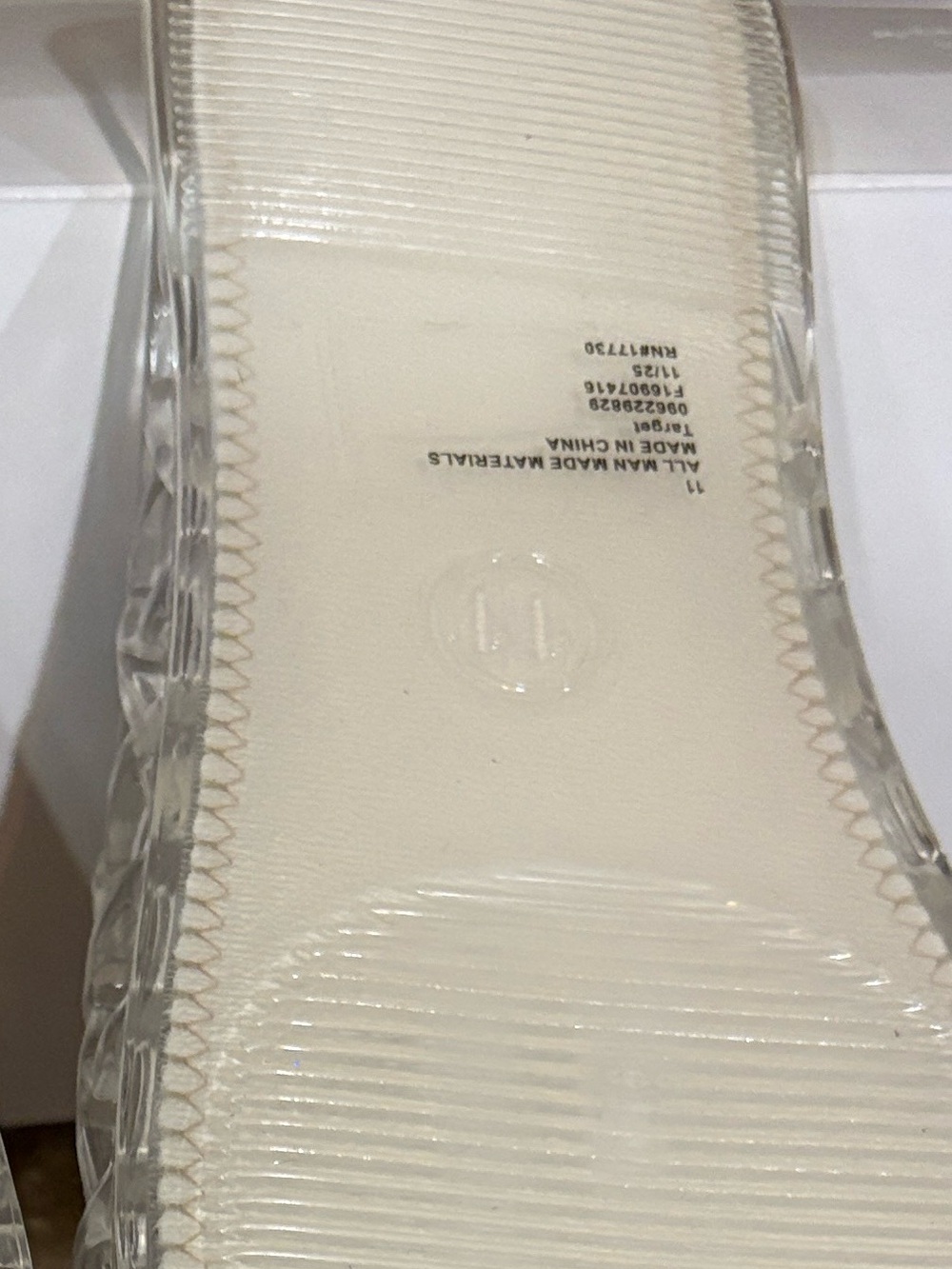 a new day Clear Cage Mule Slides with Nude Insole